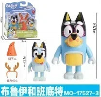 Moose Bluey Friends Anime Figure Cartoons Bluey Bandit Chilli Bingo Family Role Play House Collection Model Plush Toy Doll Gift
