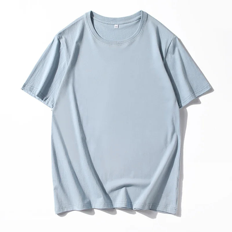12 Color Oversized Heavyweight T Shirt for Men Summer Short Sleeve Tee 100% Cotton Plain Top Casual Men's Clothing
