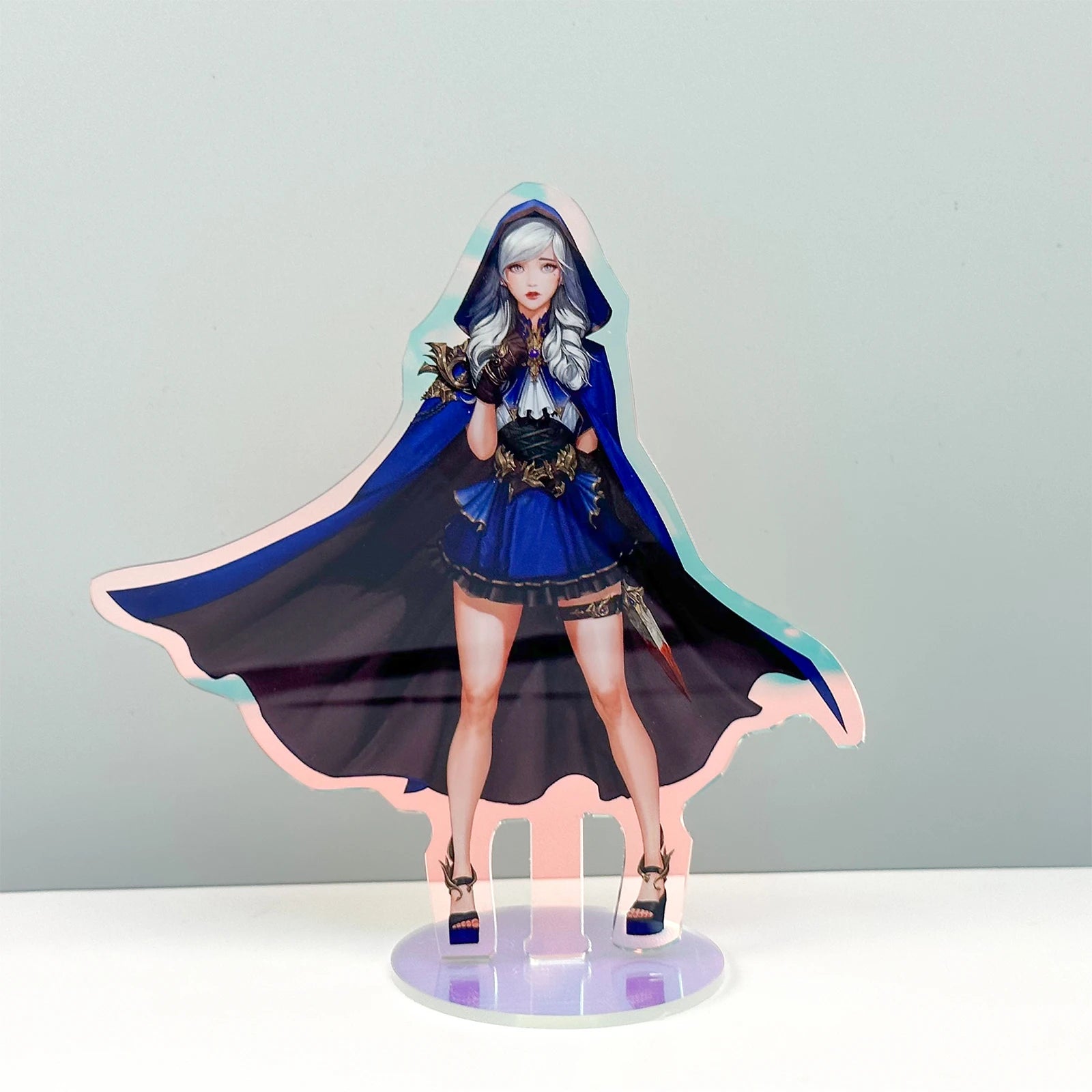 Anime Figure Clear Custom Acrylic Stand Model Plate Transparent Holographic Printing Desk Decor Sign Keychain Birthday Gifts Pet