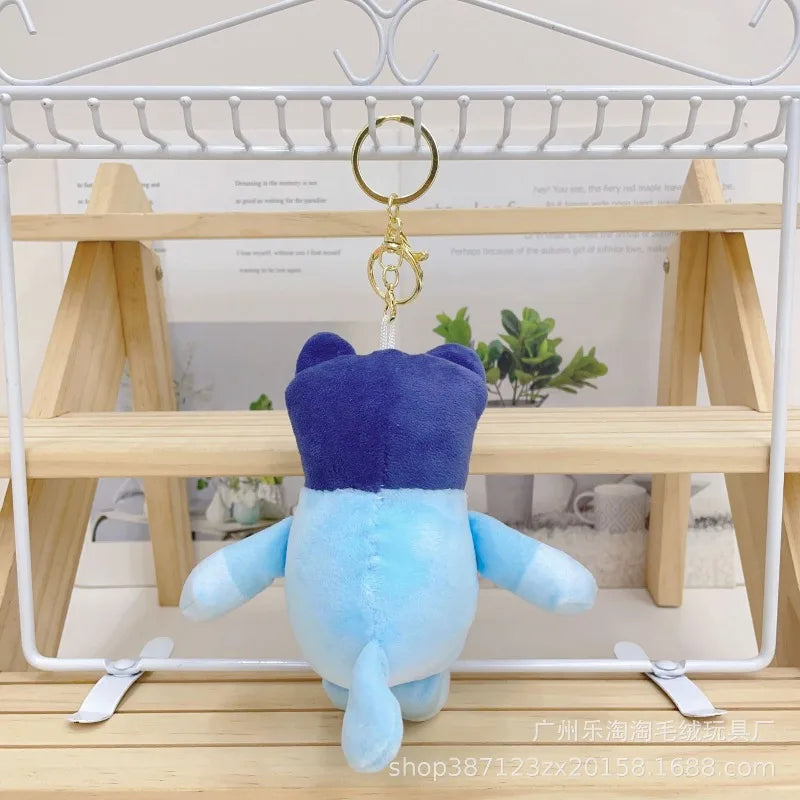 Kawaii 15cm Cute Bluey Series Plush Toy Keychain Pendant Bag Hanging Gift Best Birthday Gift for Girls Christmas Gift