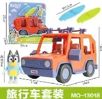 Moose Bluey Friends Anime Figure Cartoons Bluey Bandit Chilli Bingo Family Role Play House Collection Model Plush Toy Doll Gift