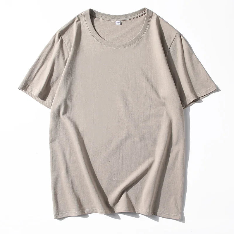 12 Color Oversized Heavyweight T Shirt for Men Summer Short Sleeve Tee 100% Cotton Plain Top Casual Men's Clothing