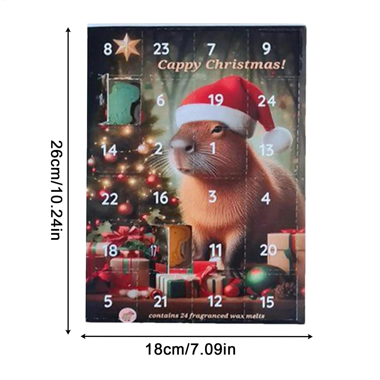2025 Capybara Advent Calendar 24 Days Christmas Countdown Toy Miniature Doll Figures Set for Kids Family Xmas Gift Home Decor