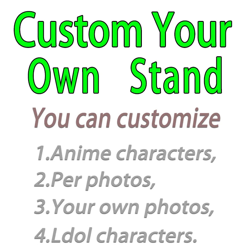 Anime Figure Clear Custom Acrylic Stand Model Plate Transparent Holographic Printing Desk Decor Sign Keychain Birthday Gifts Pet