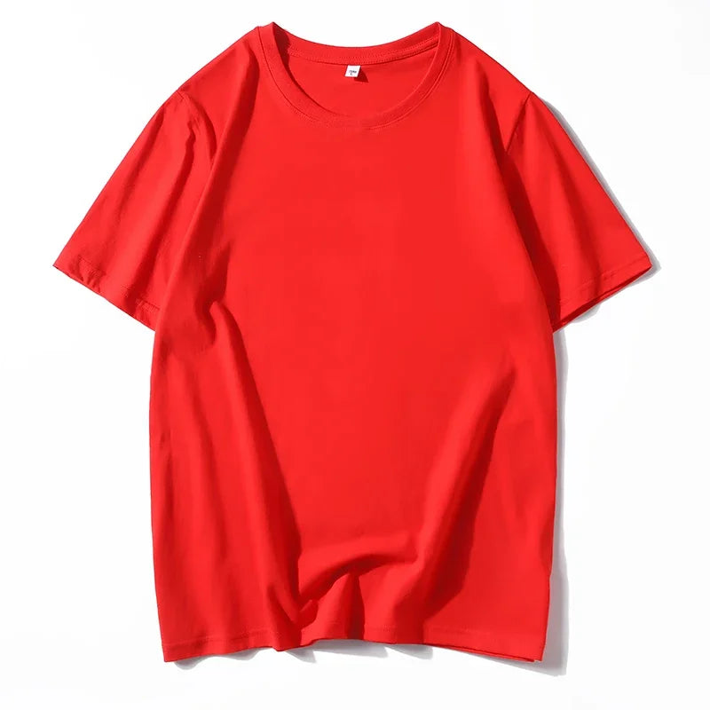 12 Color Oversized Heavyweight T Shirt for Men Summer Short Sleeve Tee 100% Cotton Plain Top Casual Men's Clothing