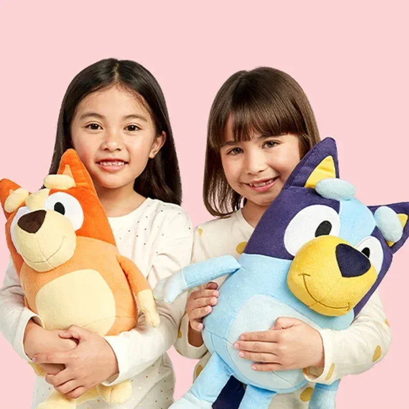 Moose Bluey Friends Anime Figure Cartoons Bluey Bandit Chilli Bingo Family Role Play House Collection Model Plush Toy Doll Gift