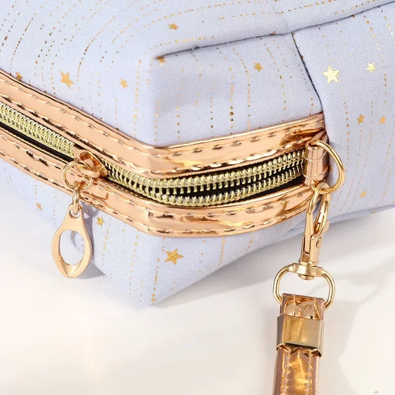 Snoopys Women Makeup Bag Kawaii Portable Cosmetic Pouch Glitter Travel Organizer Large Capacity Toiletry Storage Bags Girl Gift