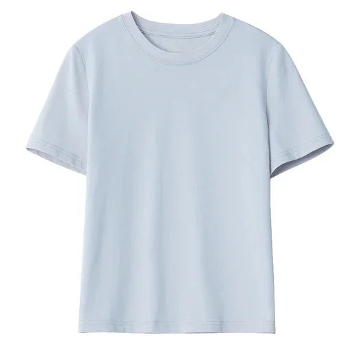 CHIC VEN Women's Tees Basic O Neck Short Sleeve Pullover T-shirt for Woman Solid Female Top Casual Ladies Tshirt Summer 2024