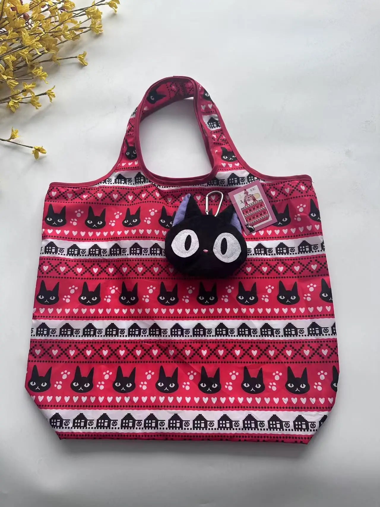 Cartoon Foldable Shopping Bags small shopping bag reusable nylon bag shopping bag nylon pouch reusable shoulder PortableShoulder