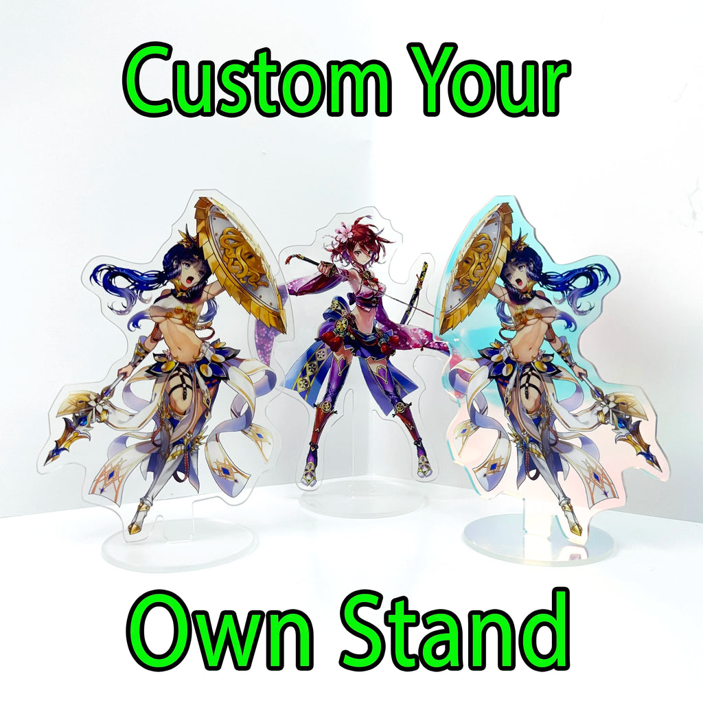 Anime Figure Clear Custom Acrylic Stand Model Plate Transparent Holographic Printing Desk Decor Sign Keychain Birthday Gifts Pet