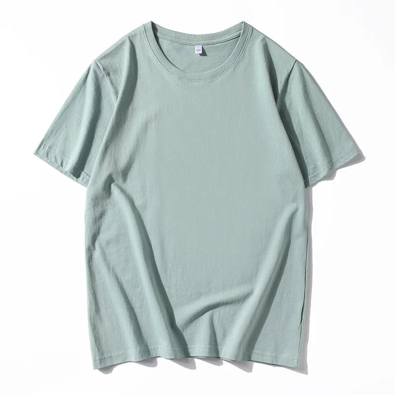 12 Color Oversized Heavyweight T Shirt for Men Summer Short Sleeve Tee 100% Cotton Plain Top Casual Men's Clothing