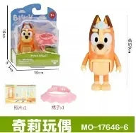 Moose Bluey Friends Anime Figure Cartoons Bluey Bandit Chilli Bingo Family Role Play House Collection Model Plush Toy Doll Gift