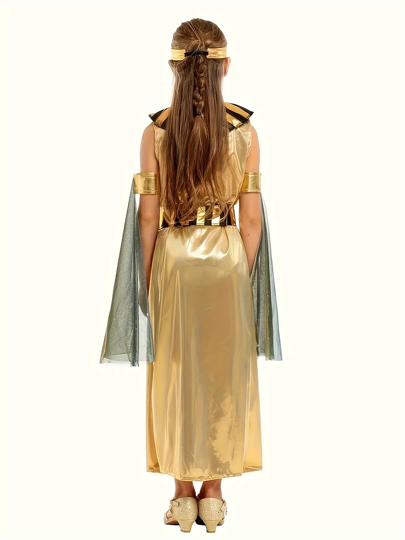 Kids Girls Halloween Cosplay Costumes Ancient Egypt Cleopatra Dress Cosplay Prince Princess Fancy Carnival Party Cosplay