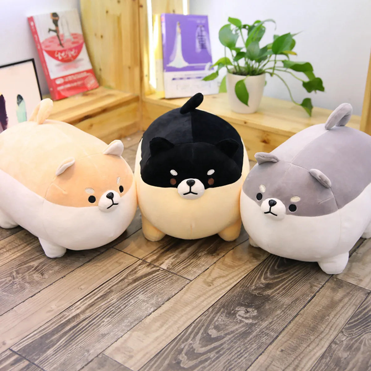 40/50cm Cute Shiba Inu Dog Cat Pig Plush Toy Stuffed Soft Kawaii Animal Pillow Lovely Gift