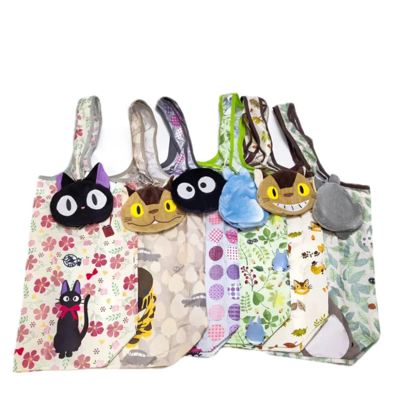 Cartoon Foldable Shopping Bags small shopping bag reusable nylon bag shopping bag nylon pouch reusable shoulder PortableShoulder