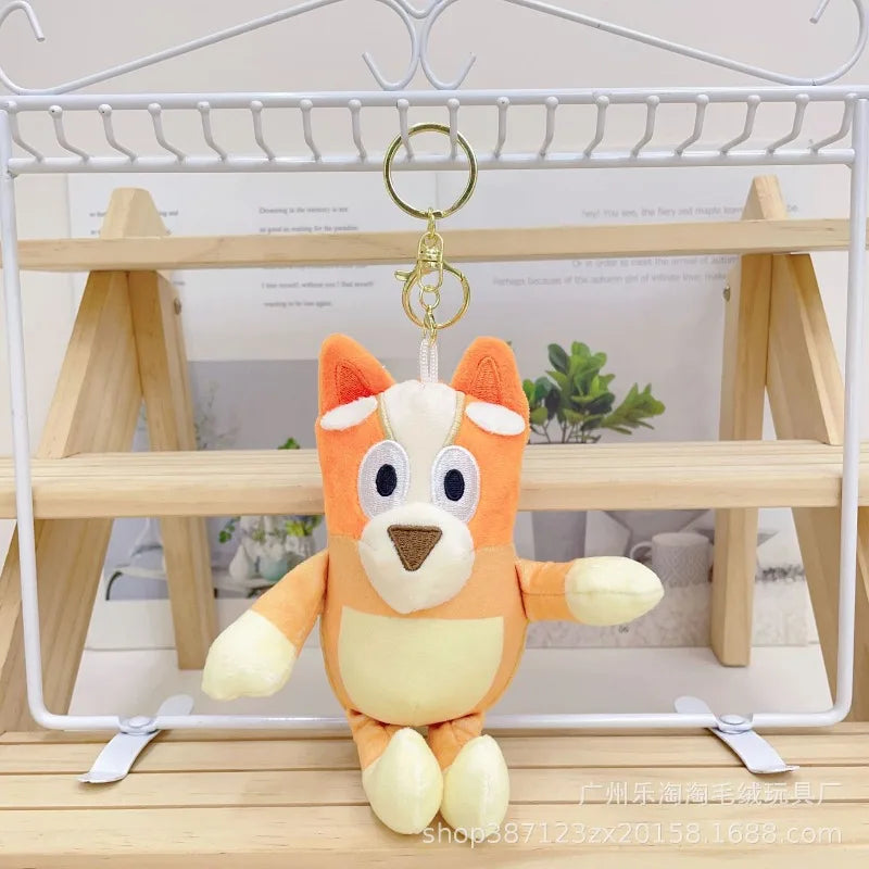 Kawaii 15cm Cute Bluey Series Plush Toy Keychain Pendant Bag Hanging Gift Best Birthday Gift for Girls Christmas Gift