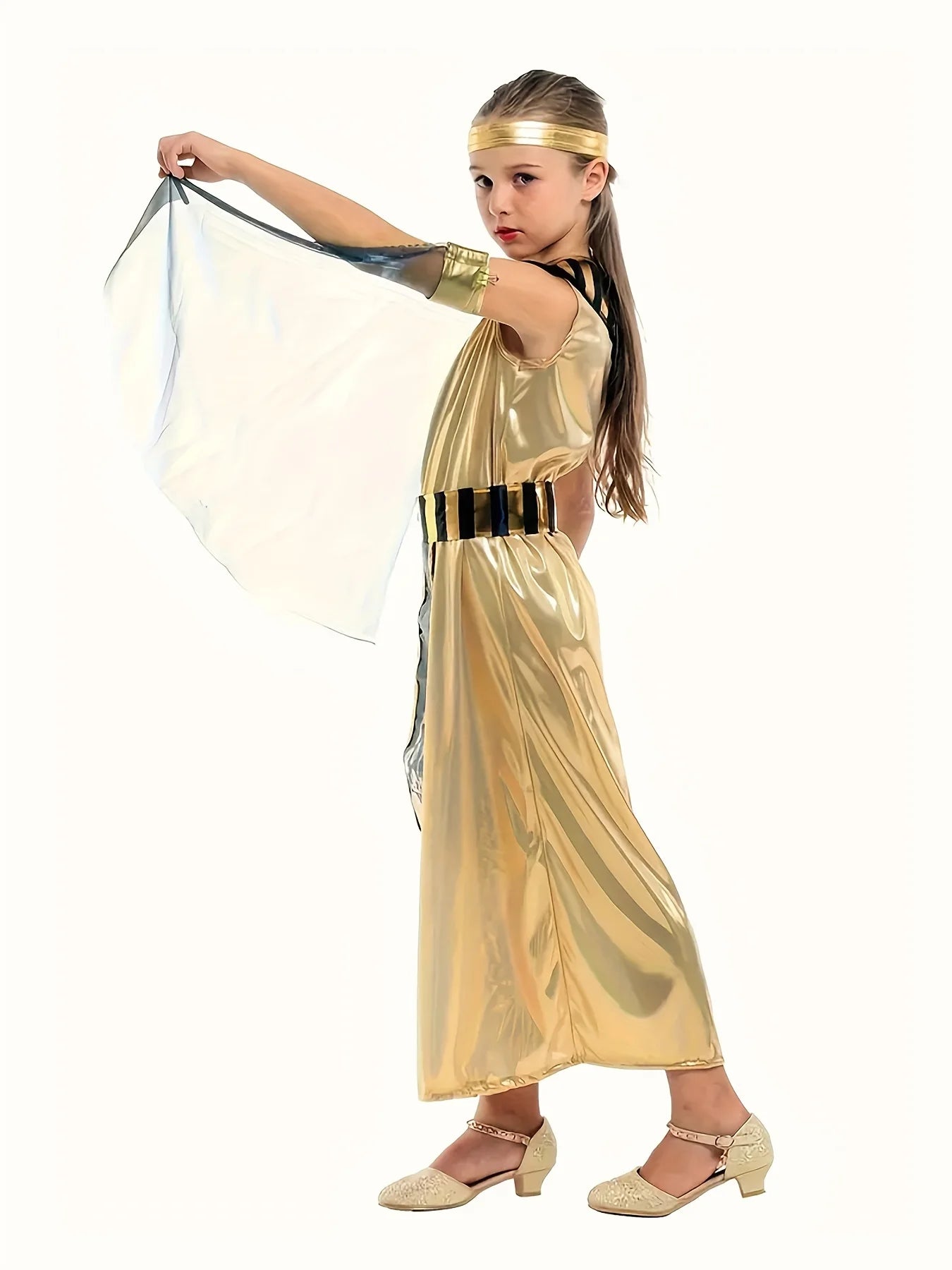 Kids Girls Halloween Cosplay Costumes Ancient Egypt Cleopatra Dress Cosplay Prince Princess Fancy Carnival Party Cosplay