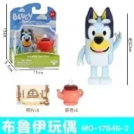 Moose Bluey Friends Anime Figure Cartoons Bluey Bandit Chilli Bingo Family Role Play House Collection Model Plush Toy Doll Gift