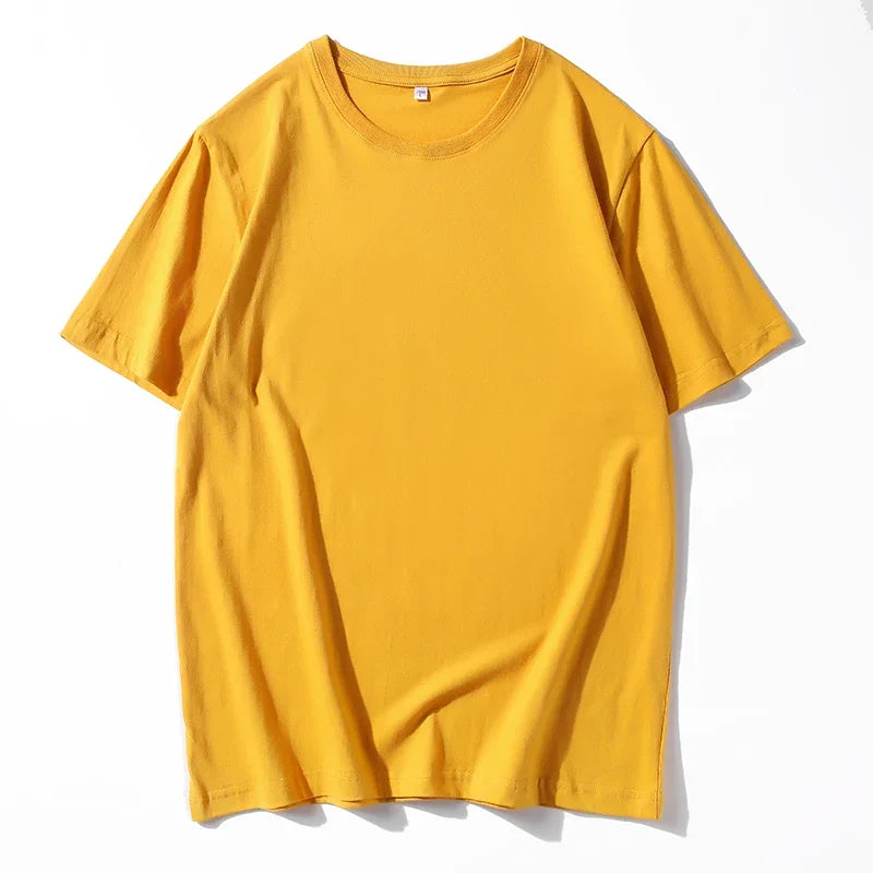 12 Color Oversized Heavyweight T Shirt for Men Summer Short Sleeve Tee 100% Cotton Plain Top Casual Men's Clothing