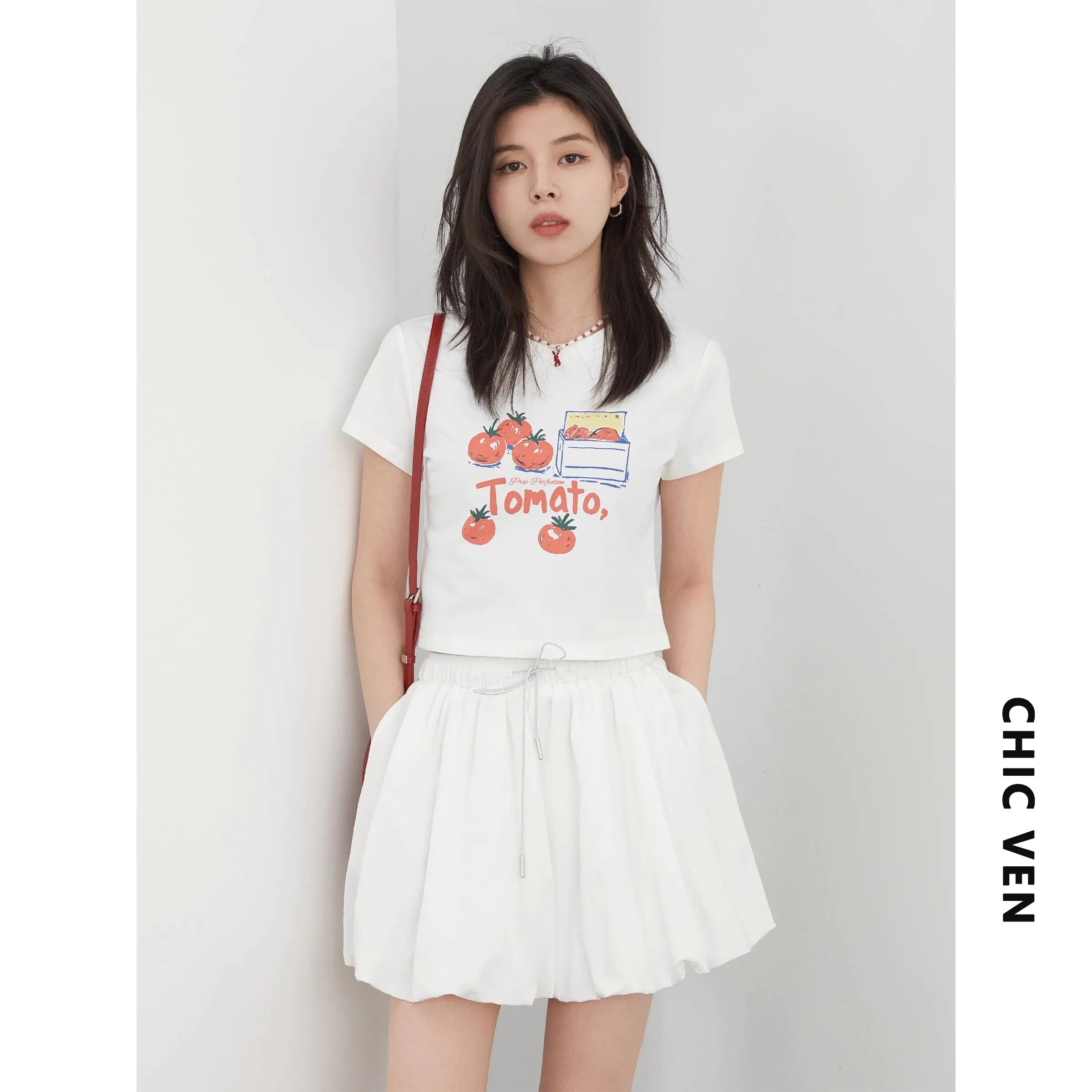 CHIC VEN Women T-Shirts Cool Sunscreen Printed Short Sleeve Tees Antibacterial Quick Drying Top for Girl Summer UPF50+ 2025