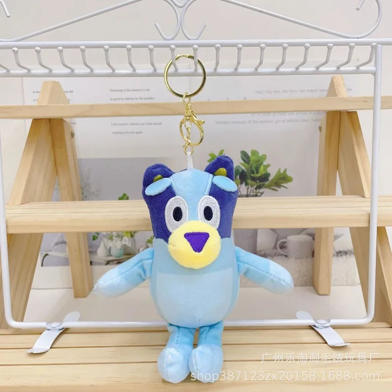 Kawaii 15cm Cute Bluey Series Plush Toy Keychain Pendant Bag Hanging Gift Best Birthday Gift for Girls Christmas Gift