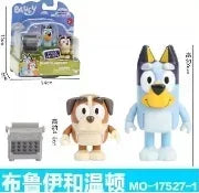 Moose Bluey Friends Anime Figure Cartoons Bluey Bandit Chilli Bingo Family Role Play House Collection Model Plush Toy Doll Gift
