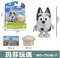 Moose Bluey Friends Anime Figure Cartoons Bluey Bandit Chilli Bingo Family Role Play House Collection Model Plush Toy Doll Gift