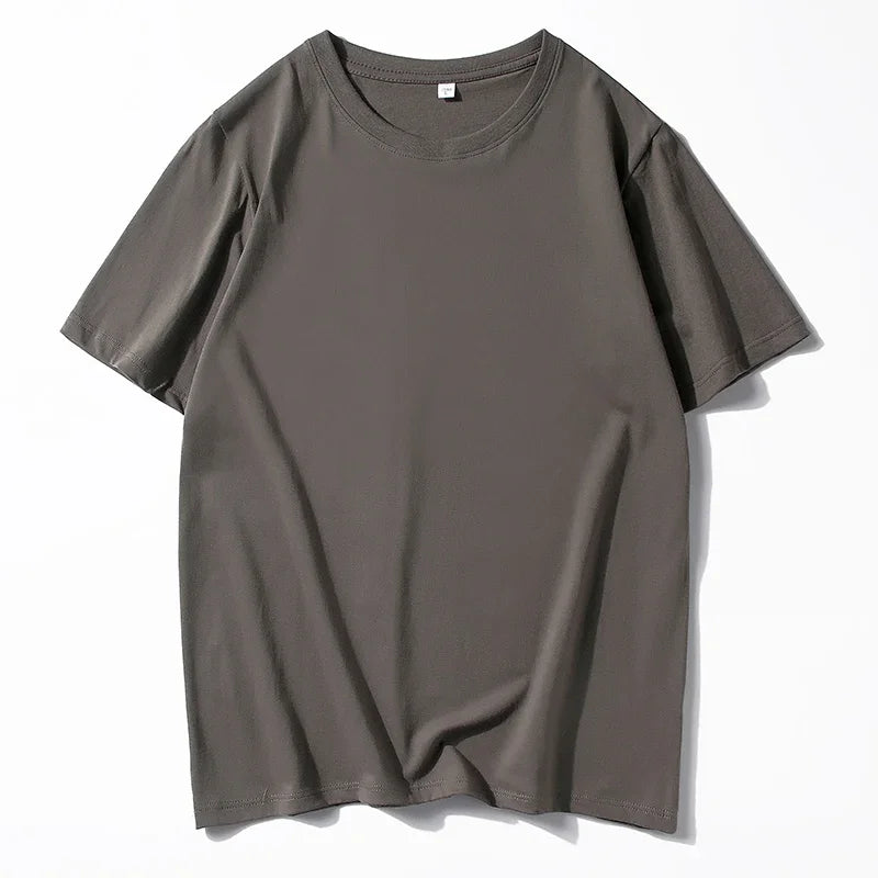 12 Color Oversized Heavyweight T Shirt for Men Summer Short Sleeve Tee 100% Cotton Plain Top Casual Men's Clothing