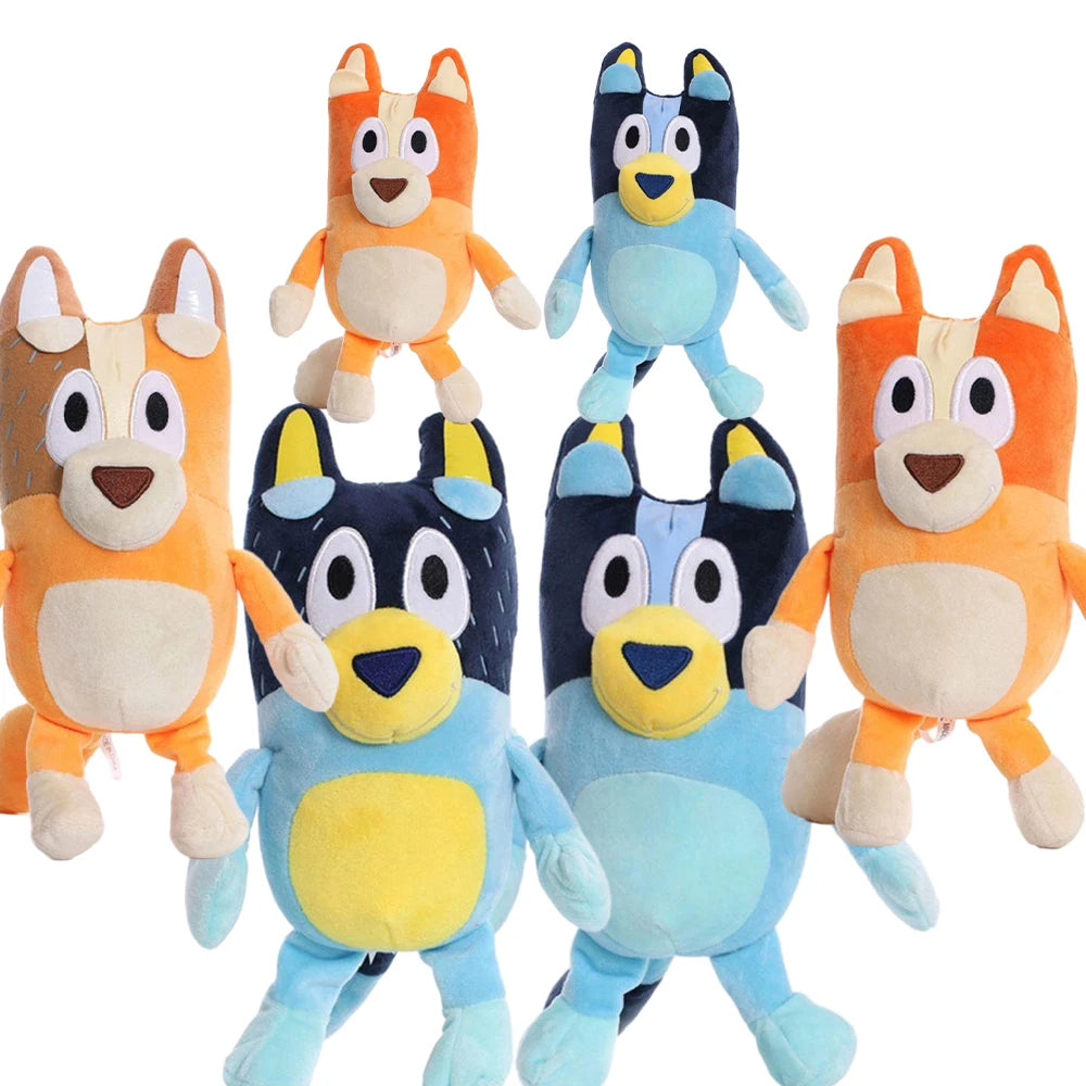 Peluche Blueyed Dog Bingo Family Plush Toy Cartoon Dog Soft Stuffed Animals Dolls Christmas Gifts Family Blue-Y Bingo--