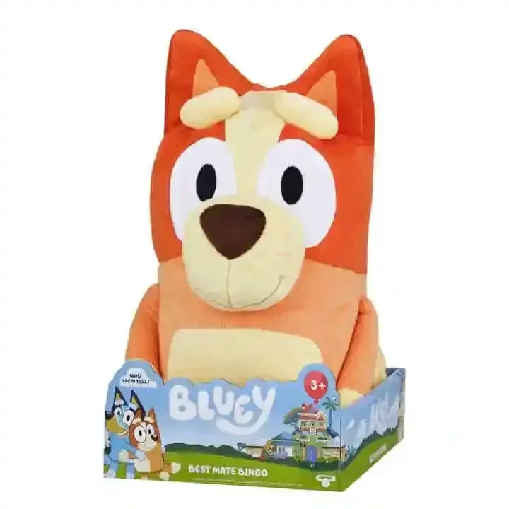 Moose Bluey Friends Anime Figure Cartoons Bluey Bandit Chilli Bingo Family Role Play House Collection Model Plush Toy Doll Gift